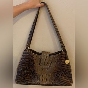 Brahmin Leather Purse Croc Pattern